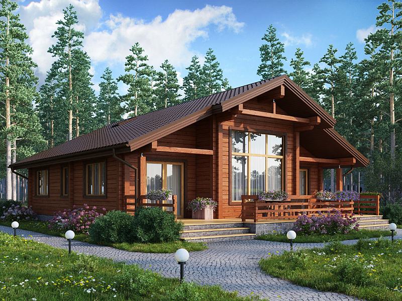 Дом из клееного бруса Лофт